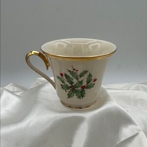 Tea Cup “Holiday”introduced in 1974, by Lenox. Durable ivory bone china